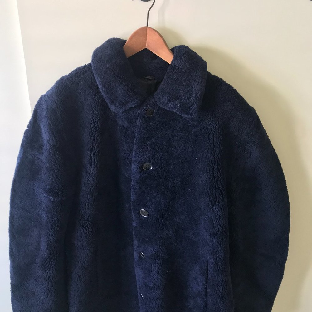 NWT Mens Shearling Teddy Jacket Sz L
